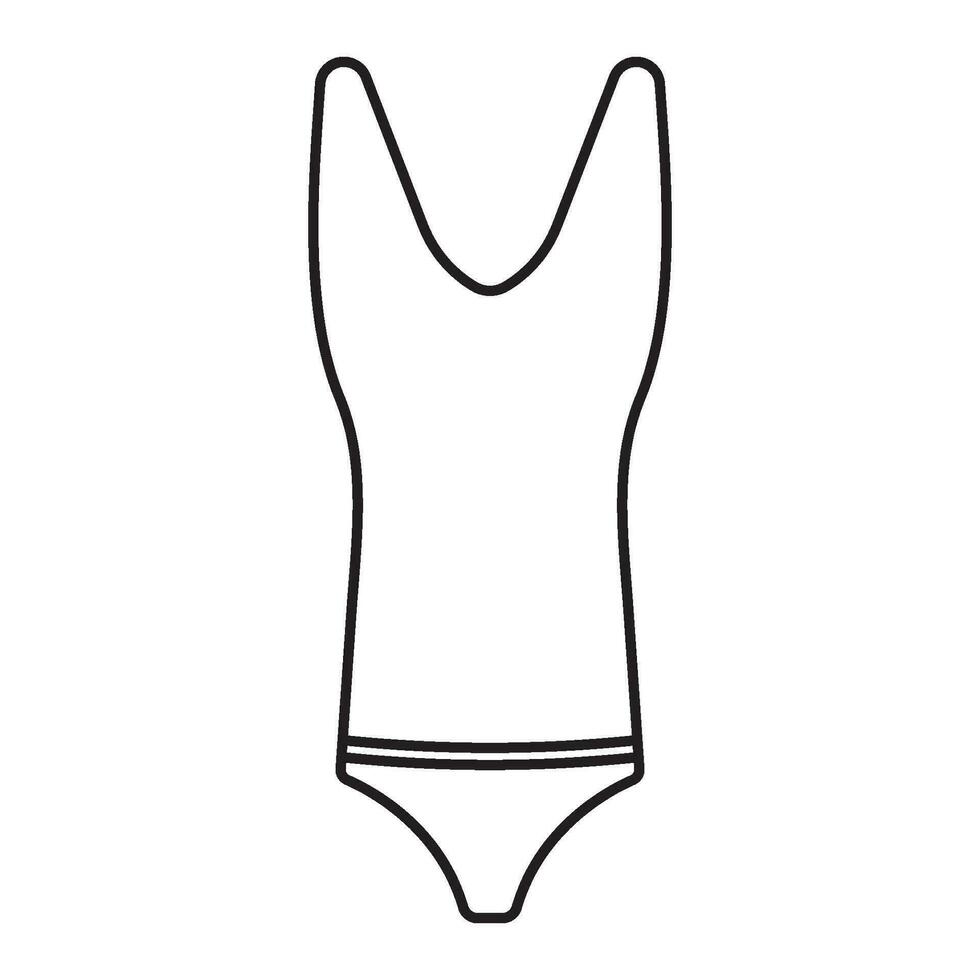 traje de baño icono vector
