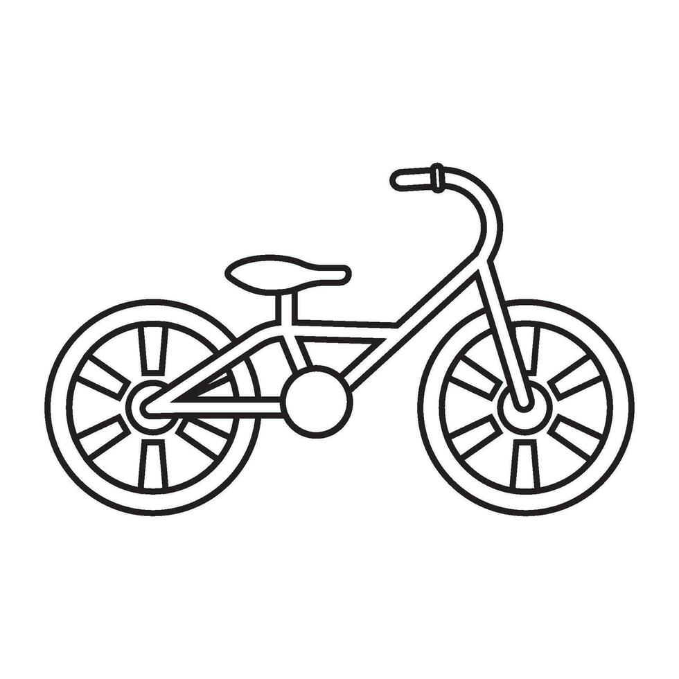 niño bicicleta icono vector