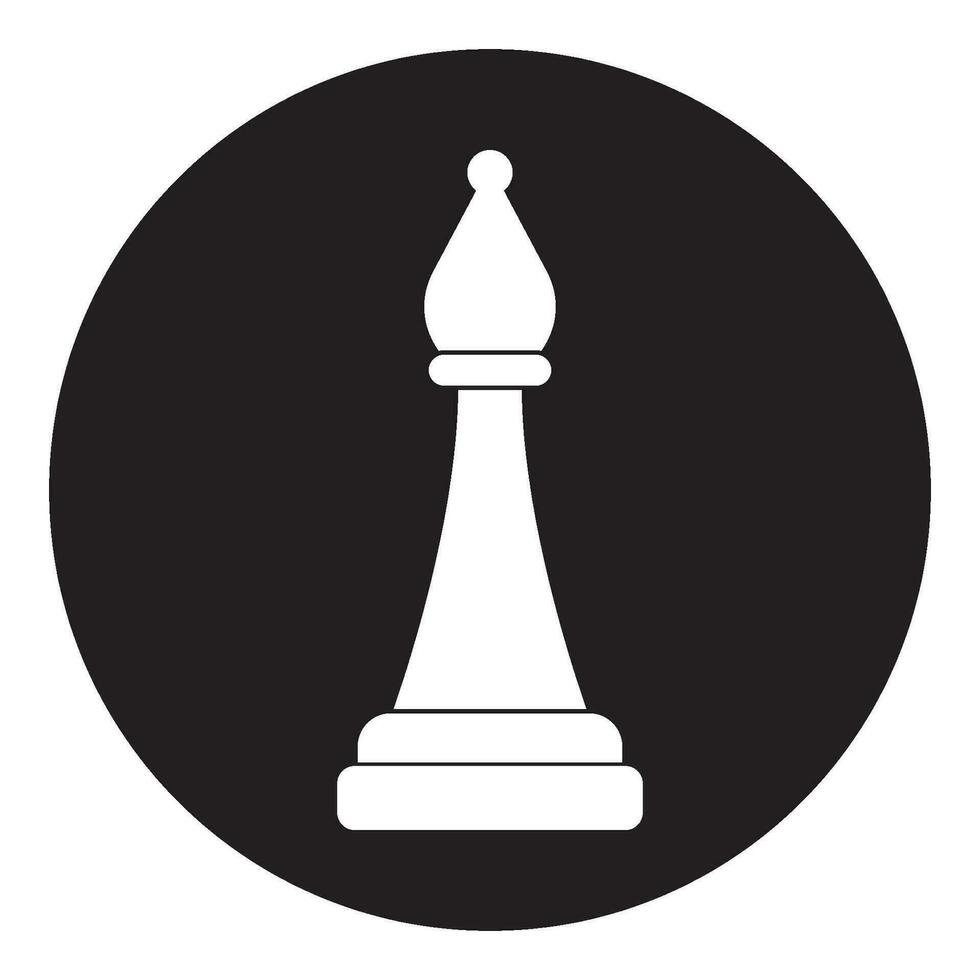 chess icon, bishop vector