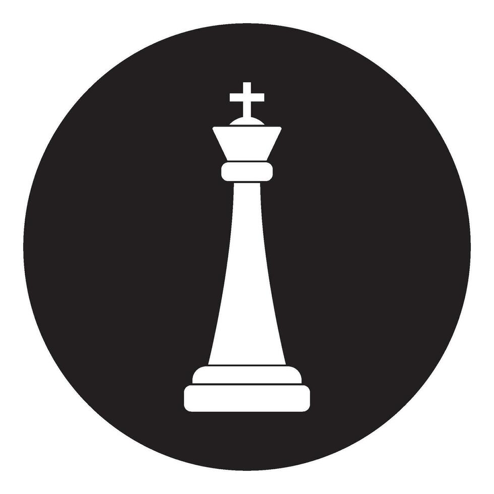 chess icon, king vector