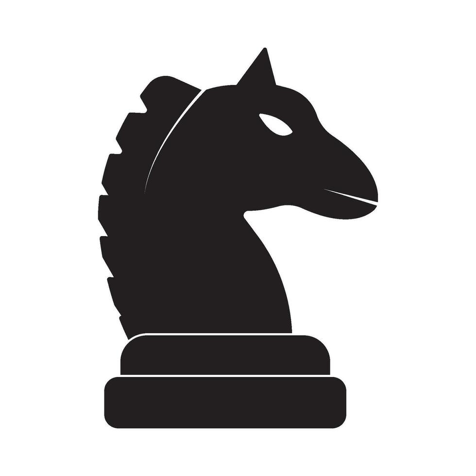 chess icon, knight vector