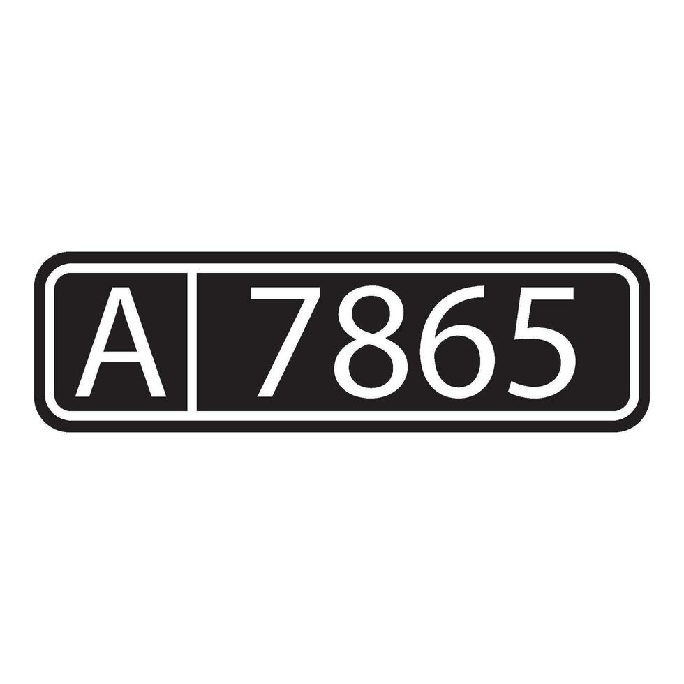 license plate icon vector