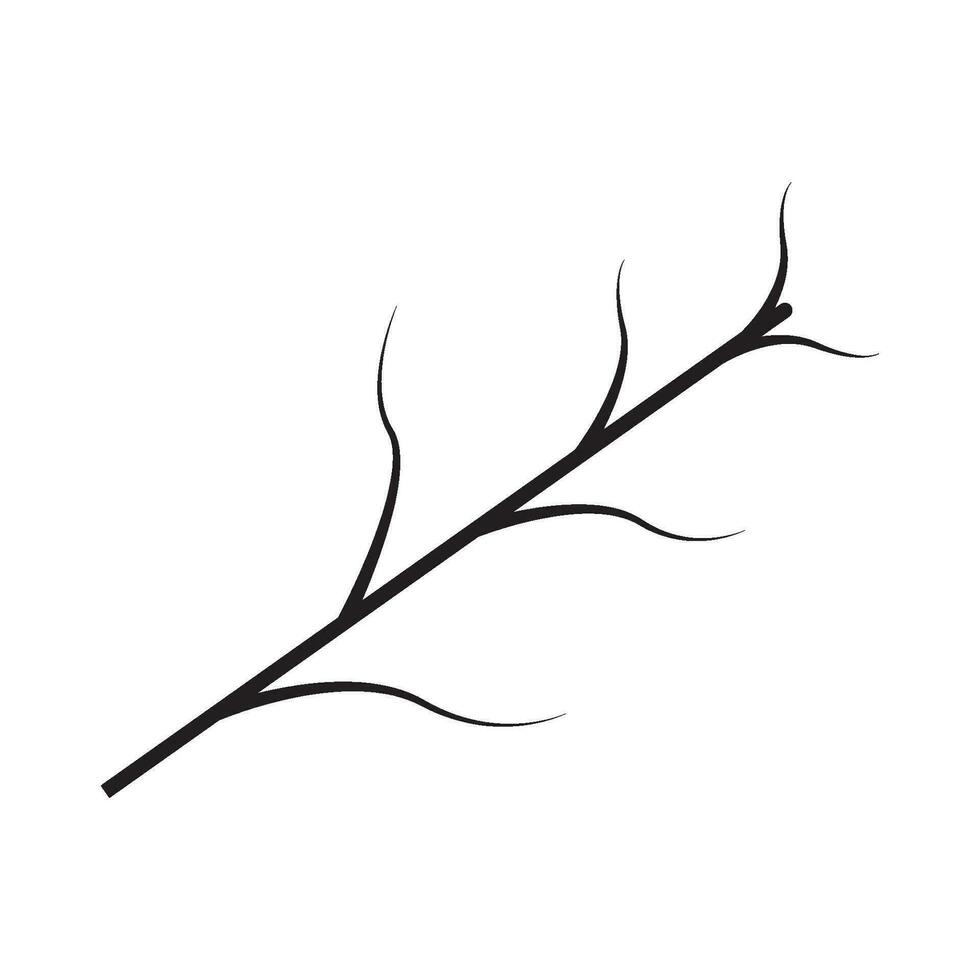 madera rama icono vector