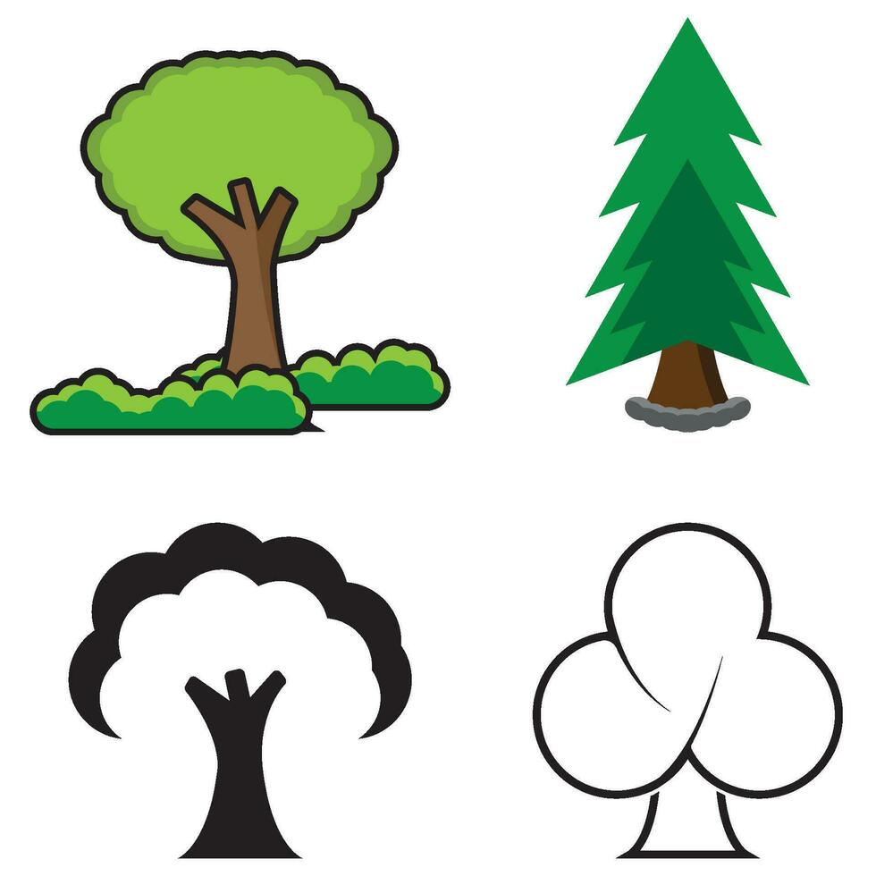 árbol icono vector