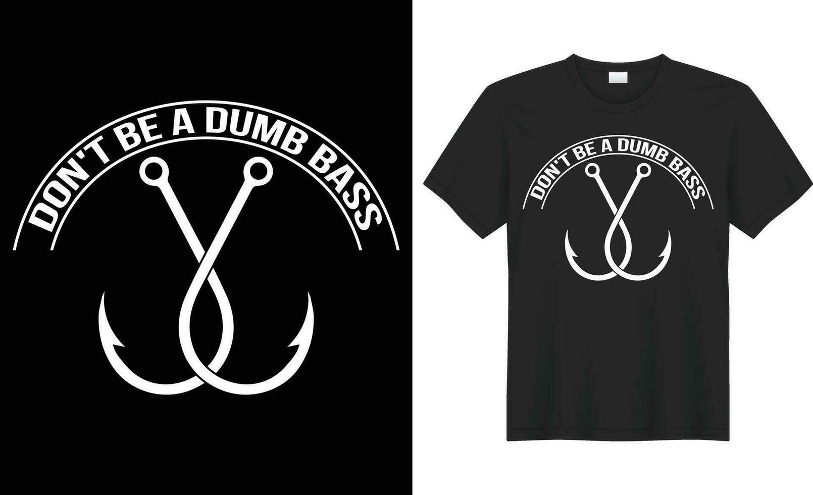Don't be a dumb bass typography vector t-shirt design. Perfect for print items and bags, mug, poster, banner. Handwritten vector illustration. Isolated on black background.