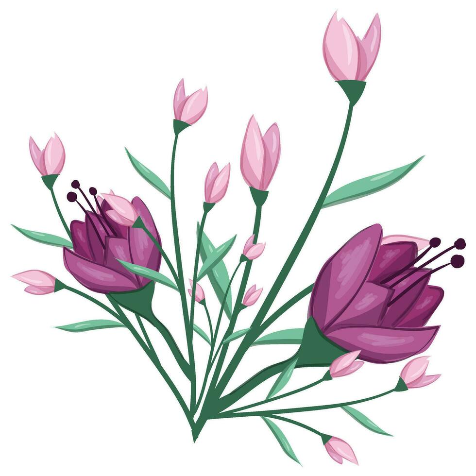 Blossom Pink Flower Bush vector