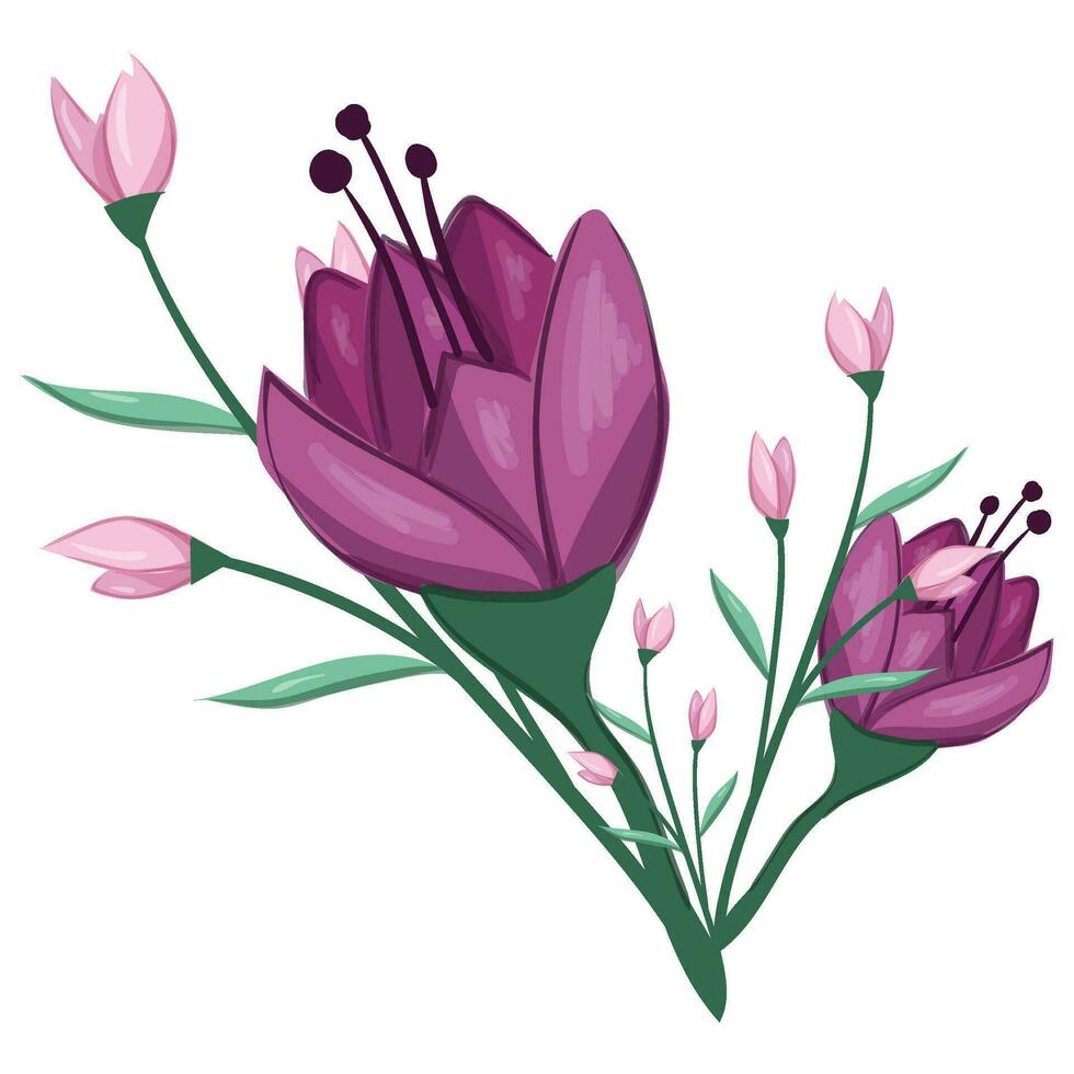 Blossom Pink Flower Bush vector
