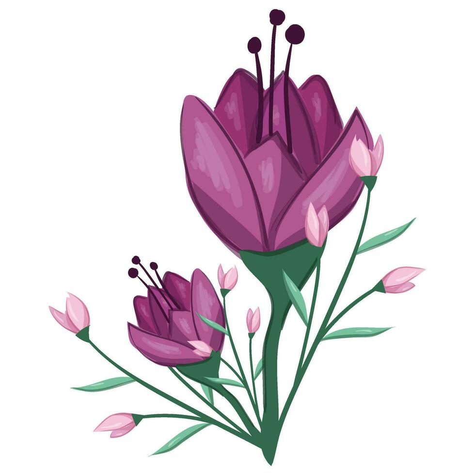 Blossom Pink Flower Bush vector