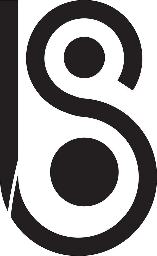 B letter logo solid style vector