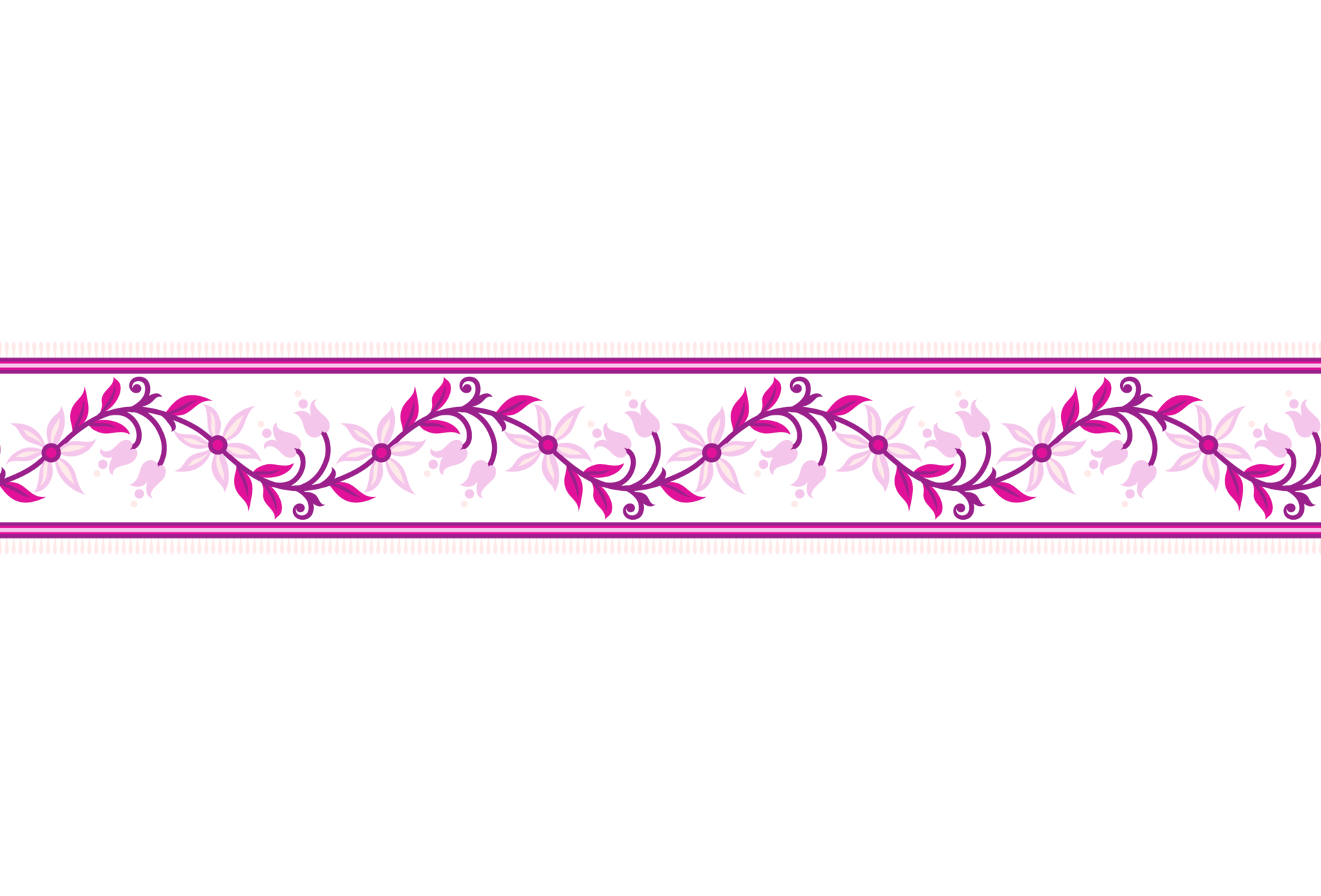 Vector floral elements. Seamless pattern for frames and borders. Used