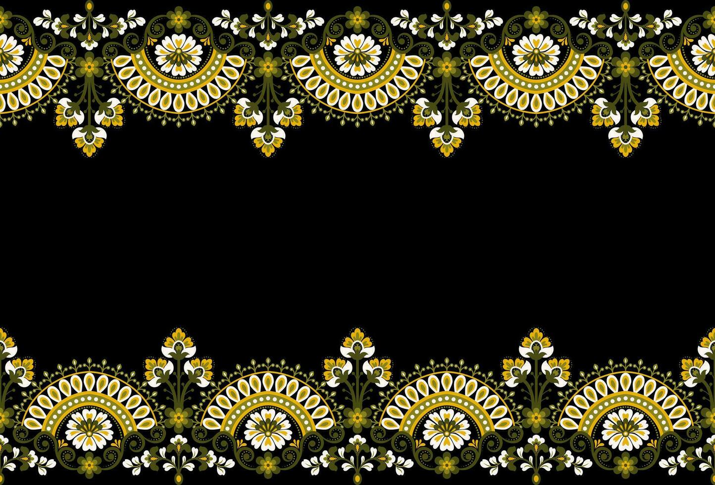 Botanical floral Seamless. Background Seamless Pattern Geometric Ethnic pattern design  for background, carpet, wallpaper, clothing, wrapping, Batik, fabric, printing textile illustration. vector