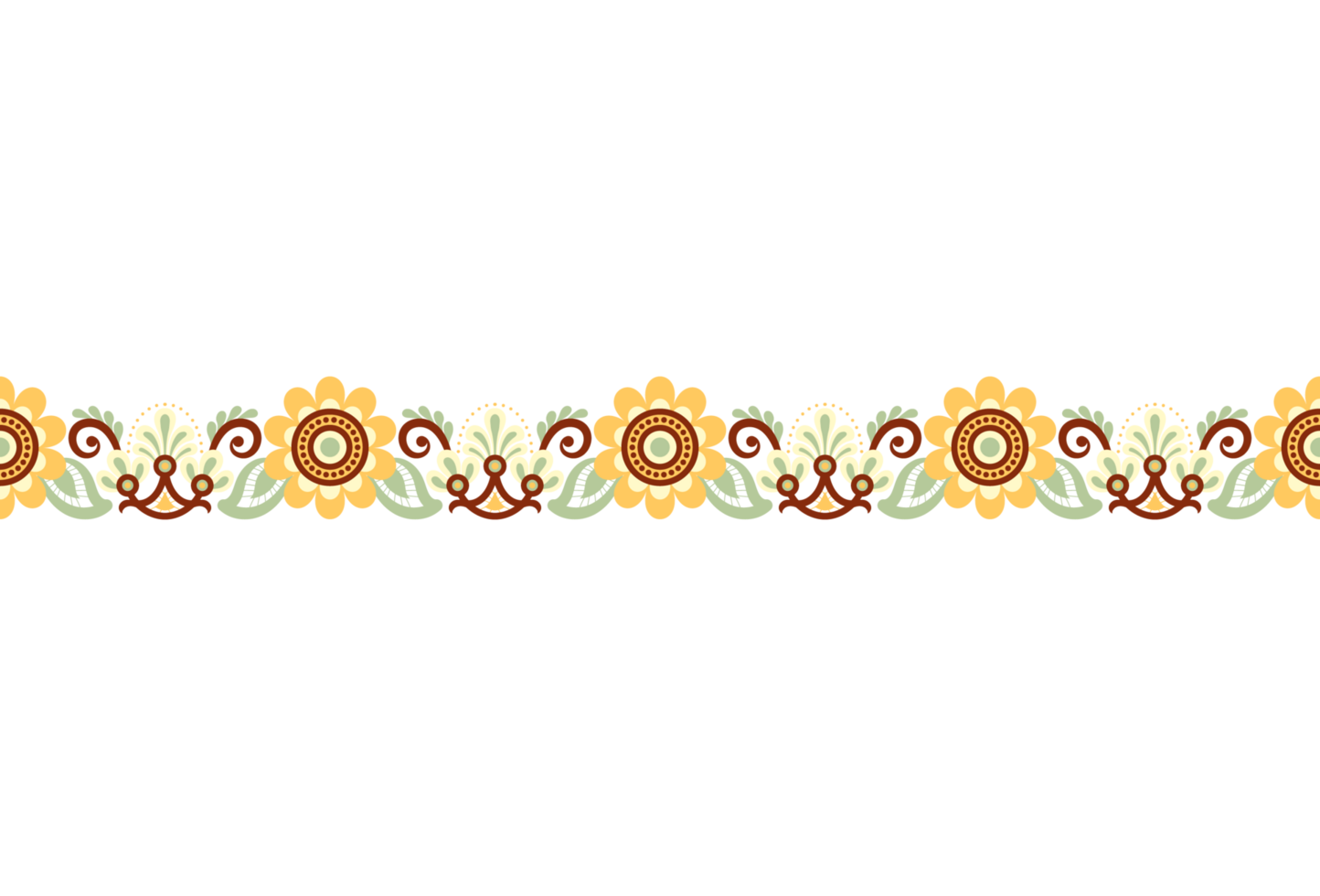 Vector  floral elements. Seamless pattern for frames and borders. Used pattern brushes included. png