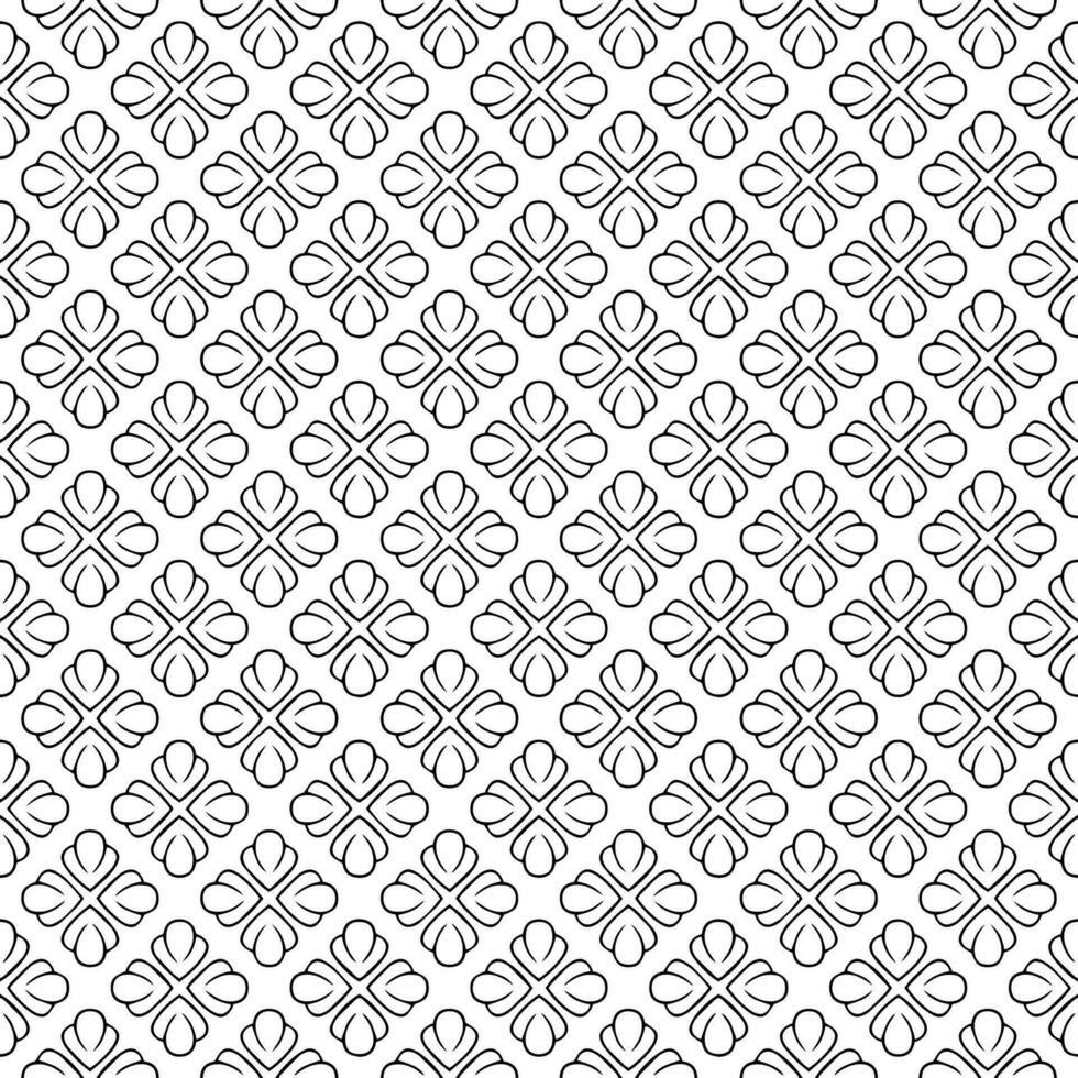 Black and white seamless pattern texture. Greyscale ornamental graphic design. Mosaic ornaments. Pattern template. vector