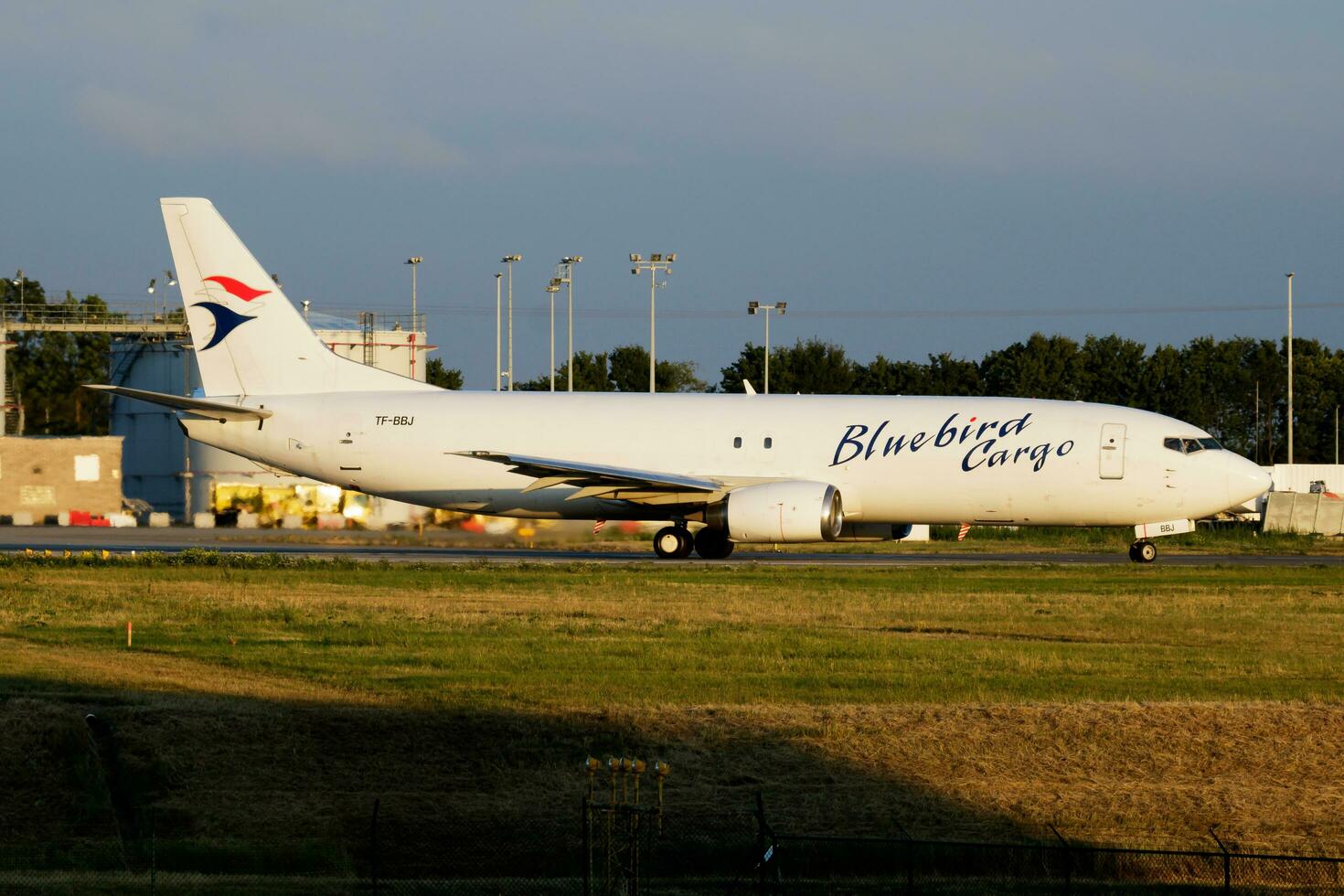 Bluebird Cargo Boeing 737-400 TF-BBJ cargo plane departure at Liege Airport photo