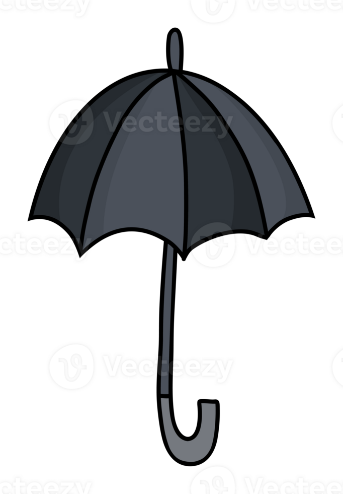 Sticker black umbrella png