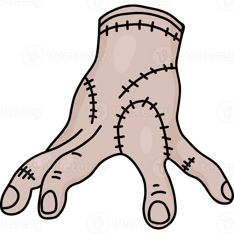 skrämmande hand sak png