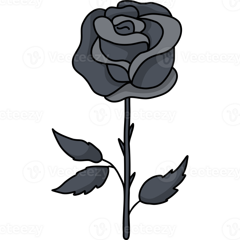 Black mystical rose png