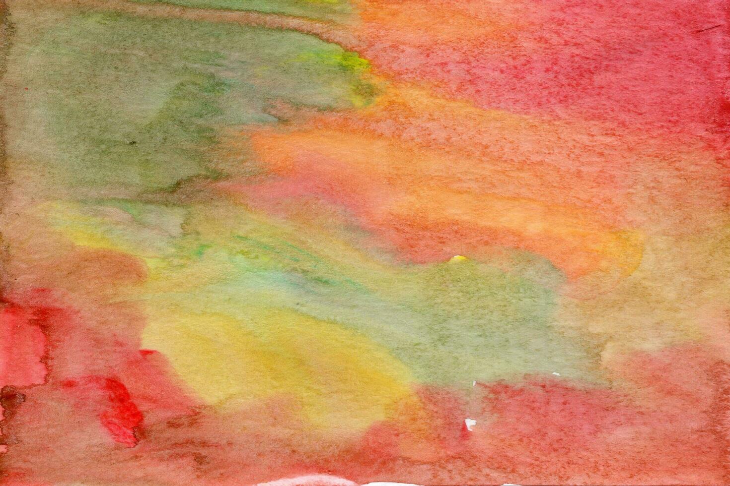 Red yellow acrylic texture painted by hand photo