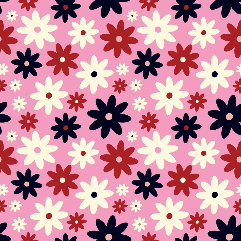 brillante rosado y púrpura floral modelo vector