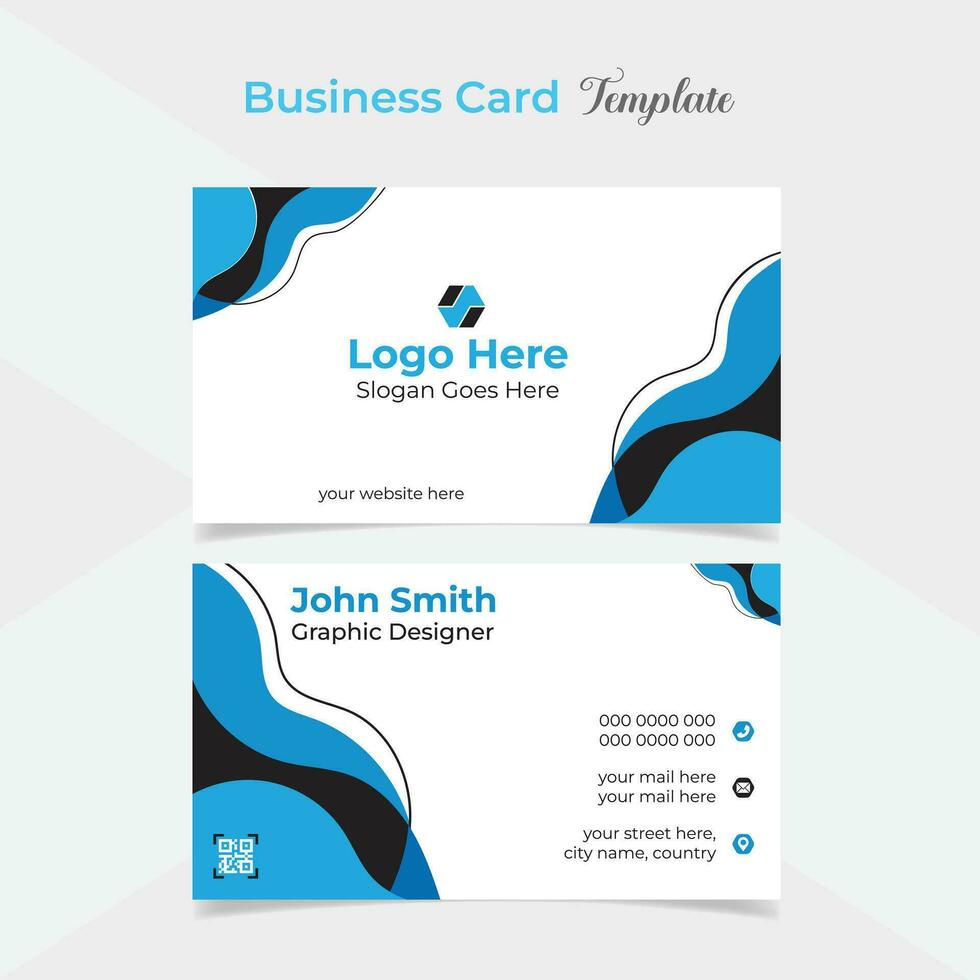 digital creative and stylish modern business card template design vector