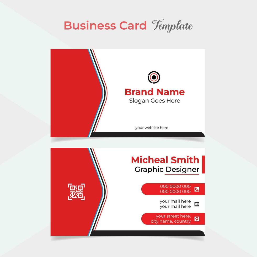 digital creative and stylish modern business card template design vector