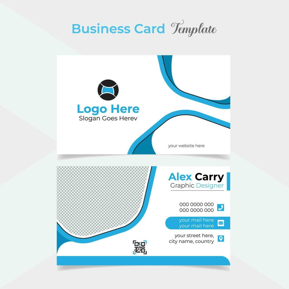 digital creative and stylish modern business card template design vector