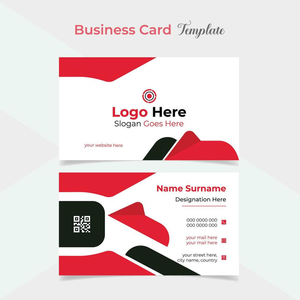 professional and clean style modern business card template design vector