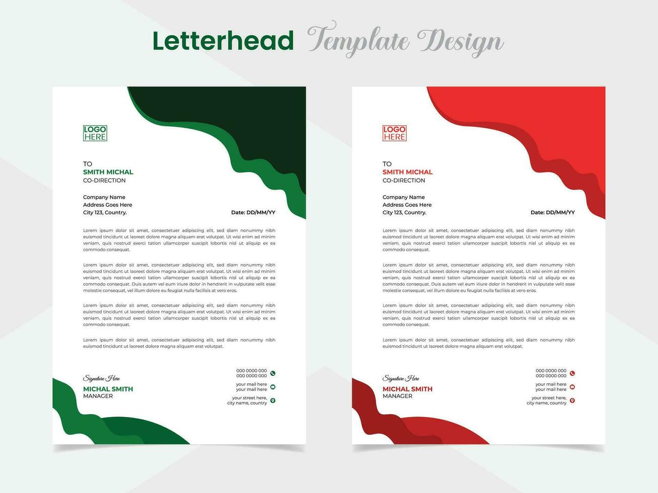 professional and creative corporate business style letterhead design vector