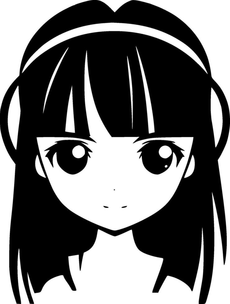 Black And White Library Anime Clipart Anime Face - Anime Face