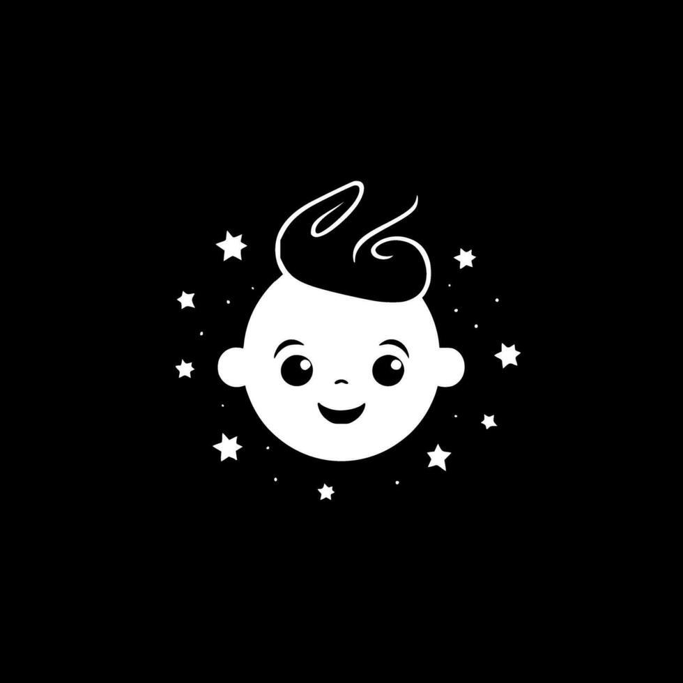 Baby - Black and White Isolated Icon - Vector illustration
