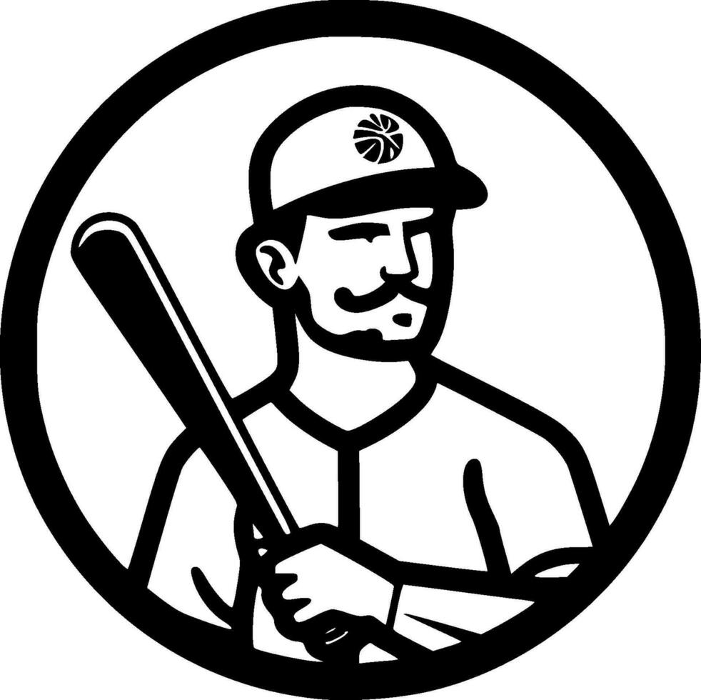 Baseball, Minimalist and Simple Silhouette - Vector illustration