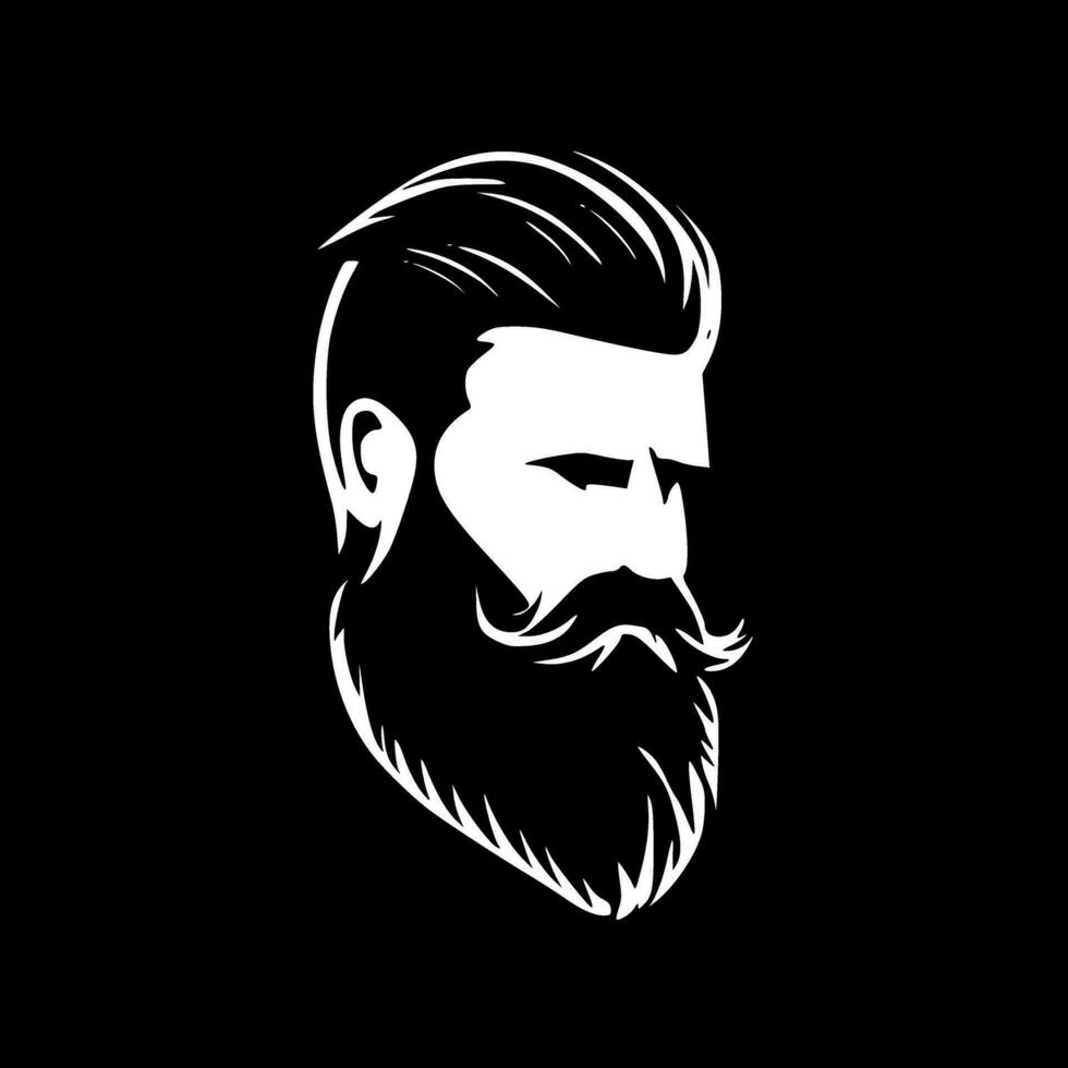 Beard - Minimalist and Flat Logo - Vector illustration