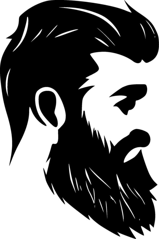 Beard - Minimalist and Flat Logo - Vector illustration