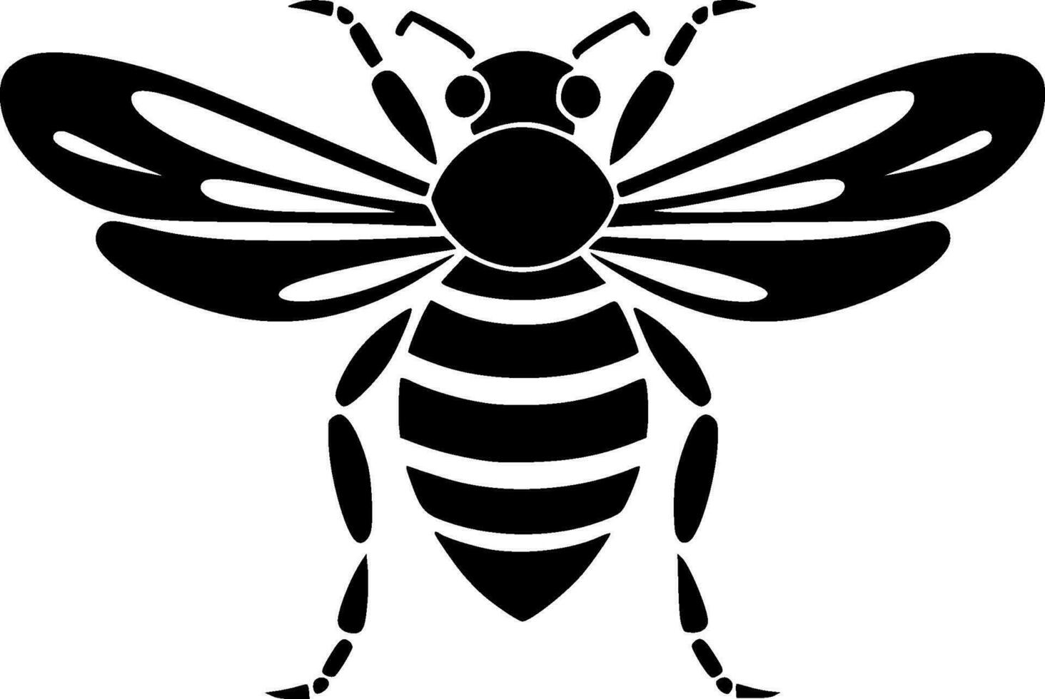 Bee - Minimalist and Flat Logo - Vector illustration