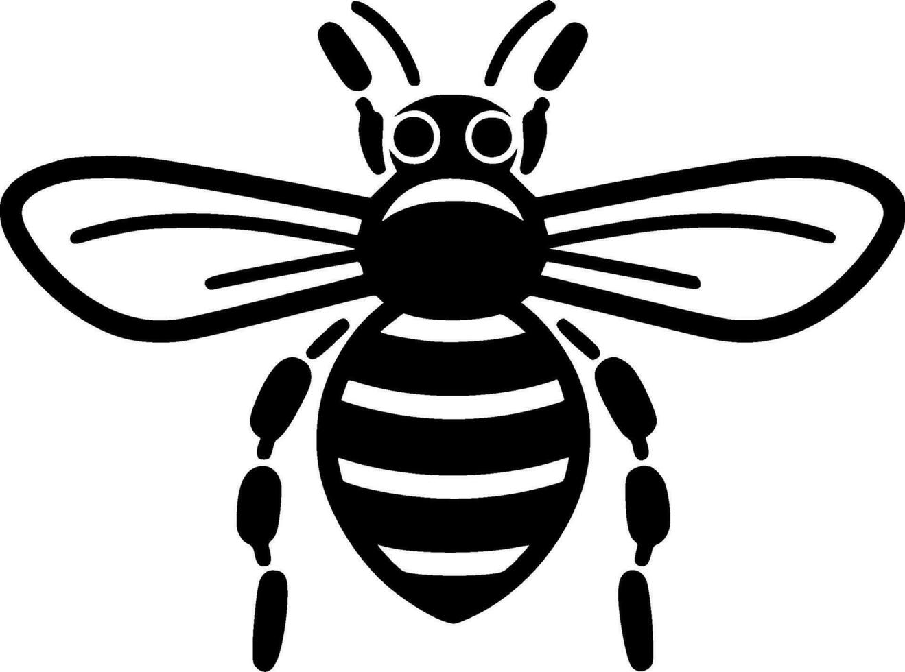 Bee - Minimalist and Flat Logo - Vector illustration