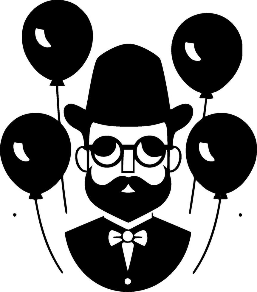Birthday, Minimalist and Simple Silhouette - Vector illustration