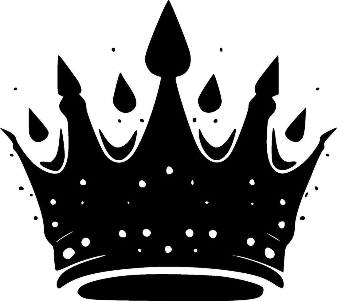 Crown, Minimalist and Simple Silhouette - Vector illustration