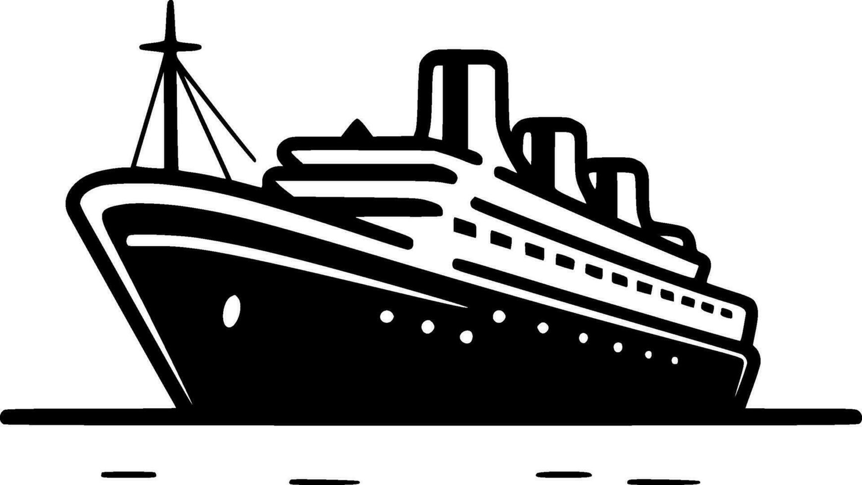 crucero - minimalista y plano logo - vector ilustración