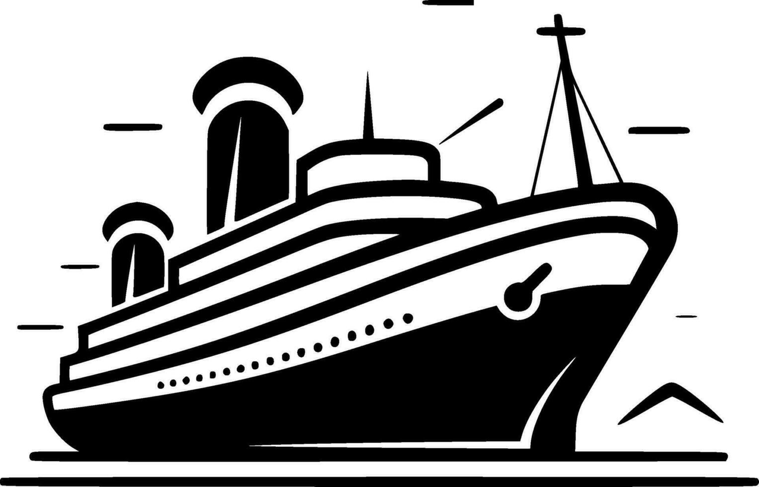 Cruise - Minimalist and Flat Logo - Vector illustration