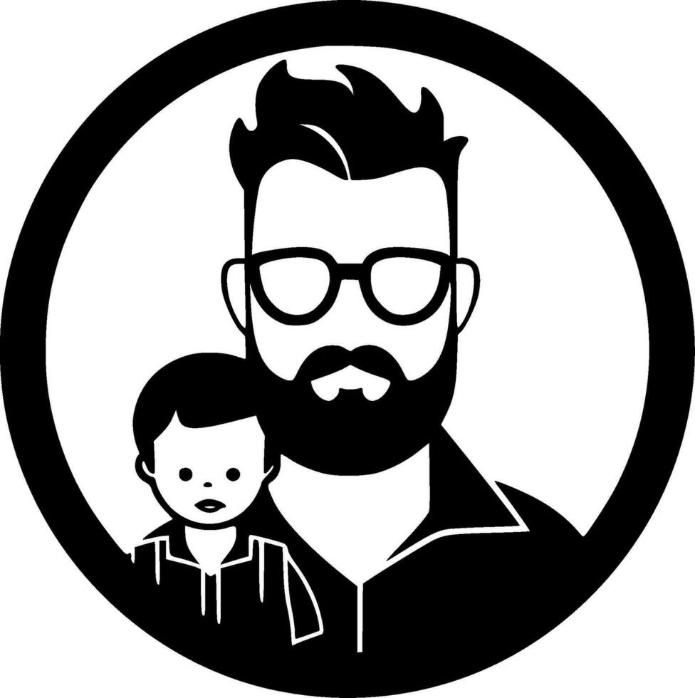 papá - minimalista y plano logo - vector ilustración