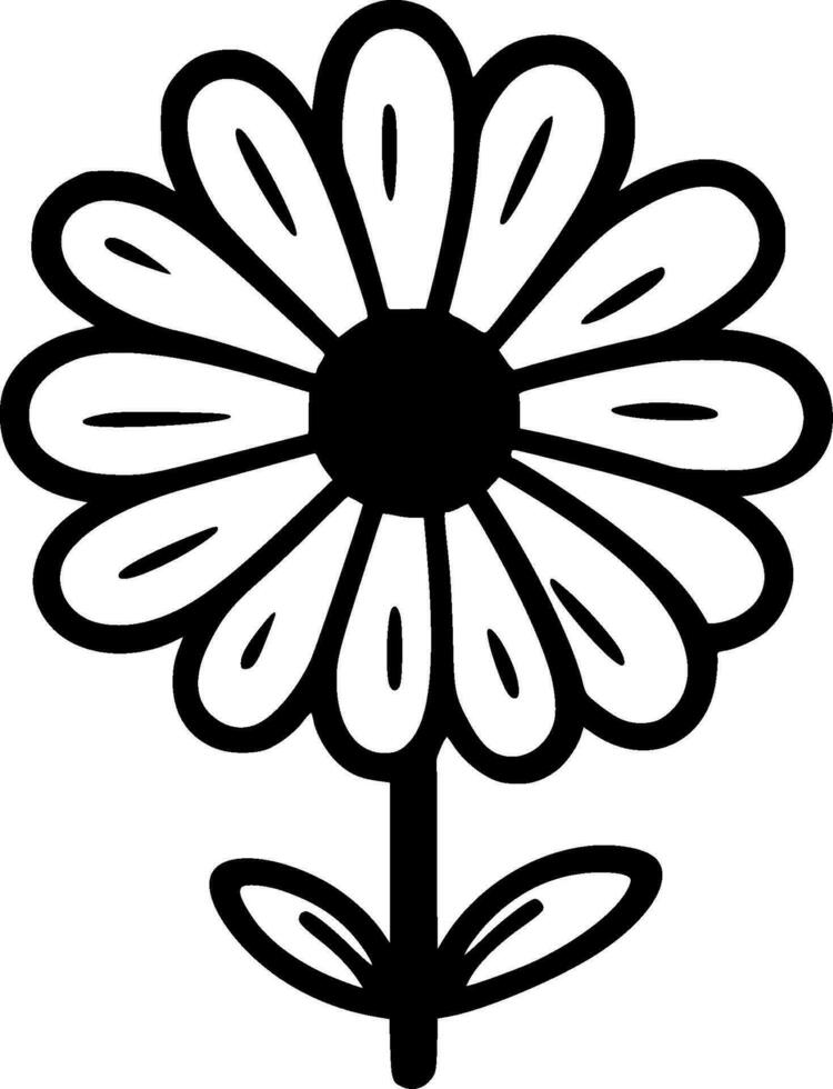 Daisy, Minimalist and Simple Silhouette - Vector illustration