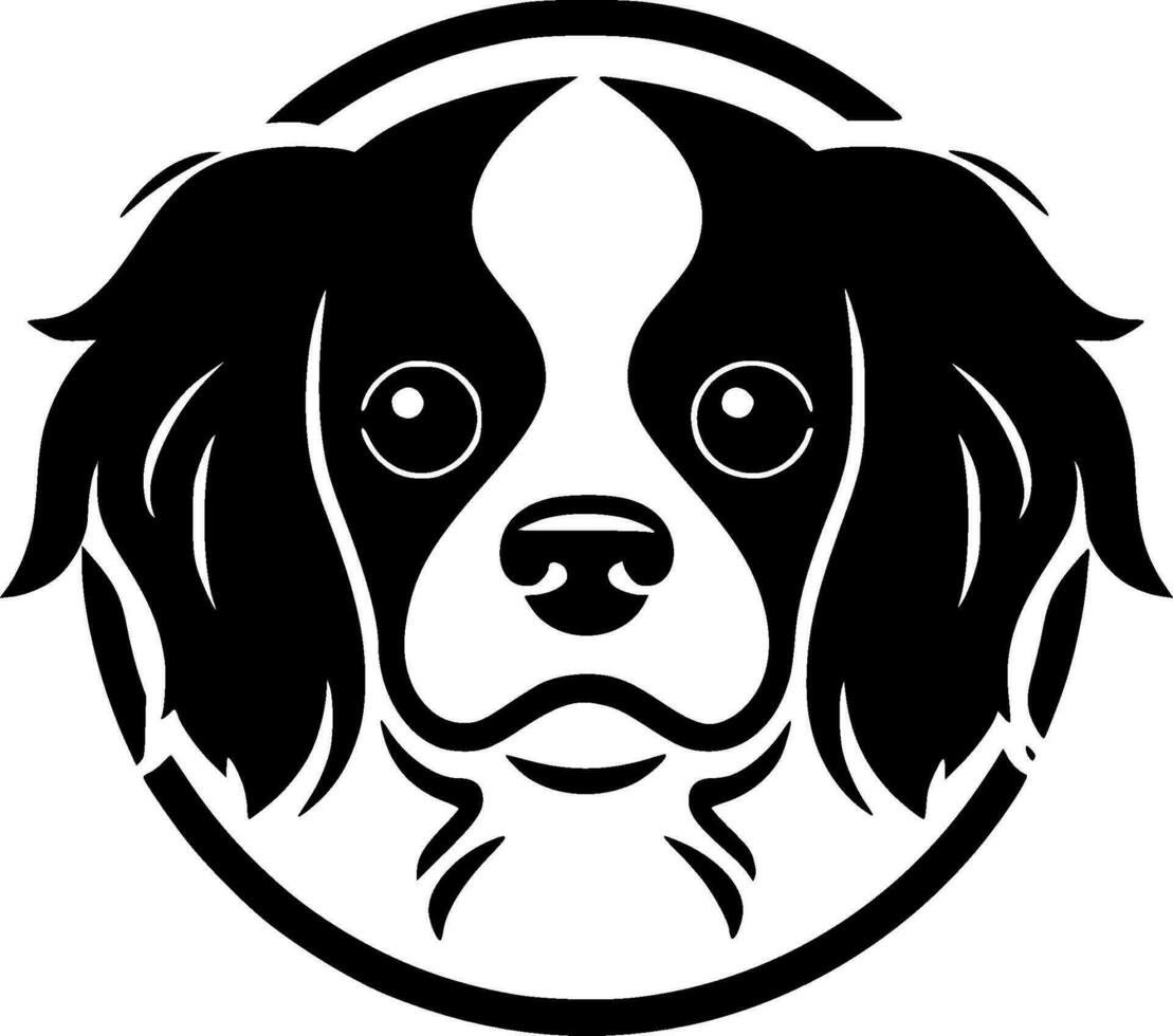 Dog, Black and White Vector illustration