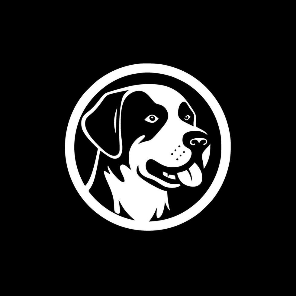 Dog, Black and White Vector illustration