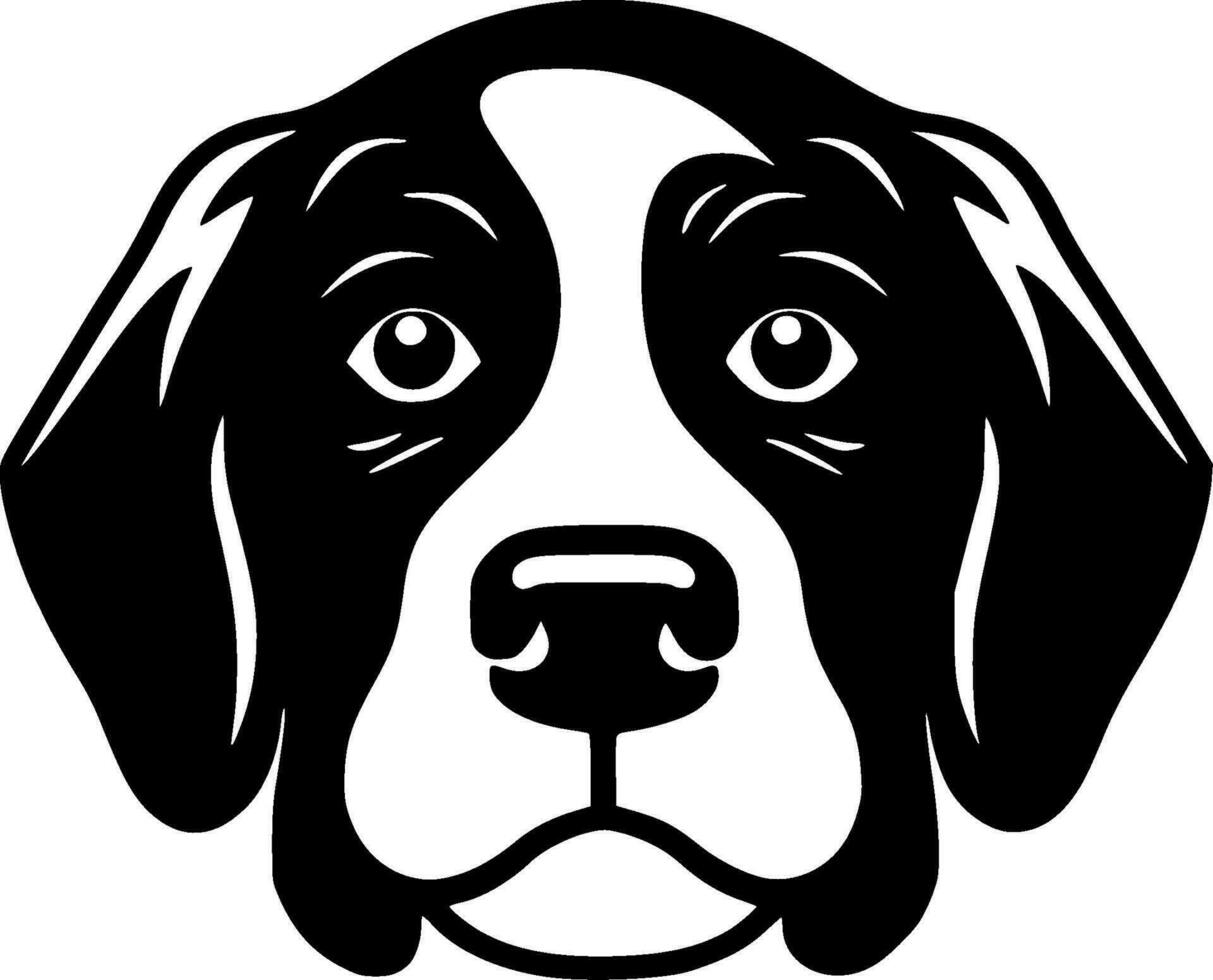 Dog, Black and White Vector illustration