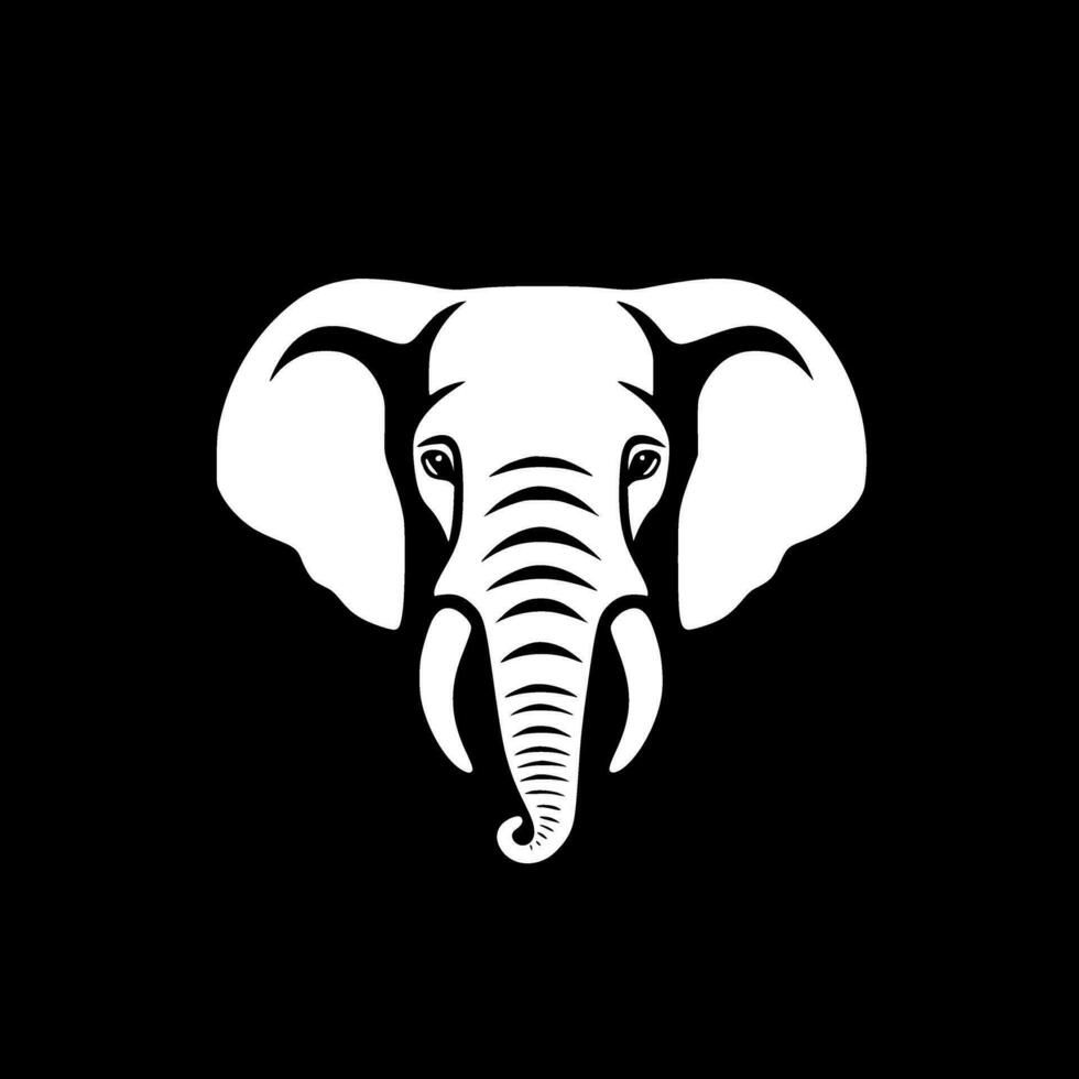 Elephant, Minimalist and Simple Silhouette - Vector illustration