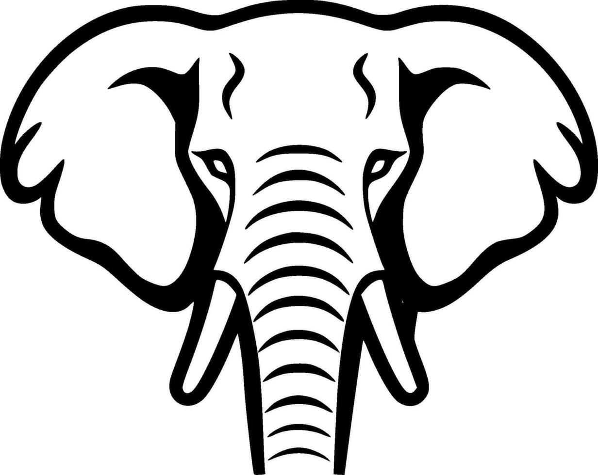 Elephant, Minimalist and Simple Silhouette - Vector illustration