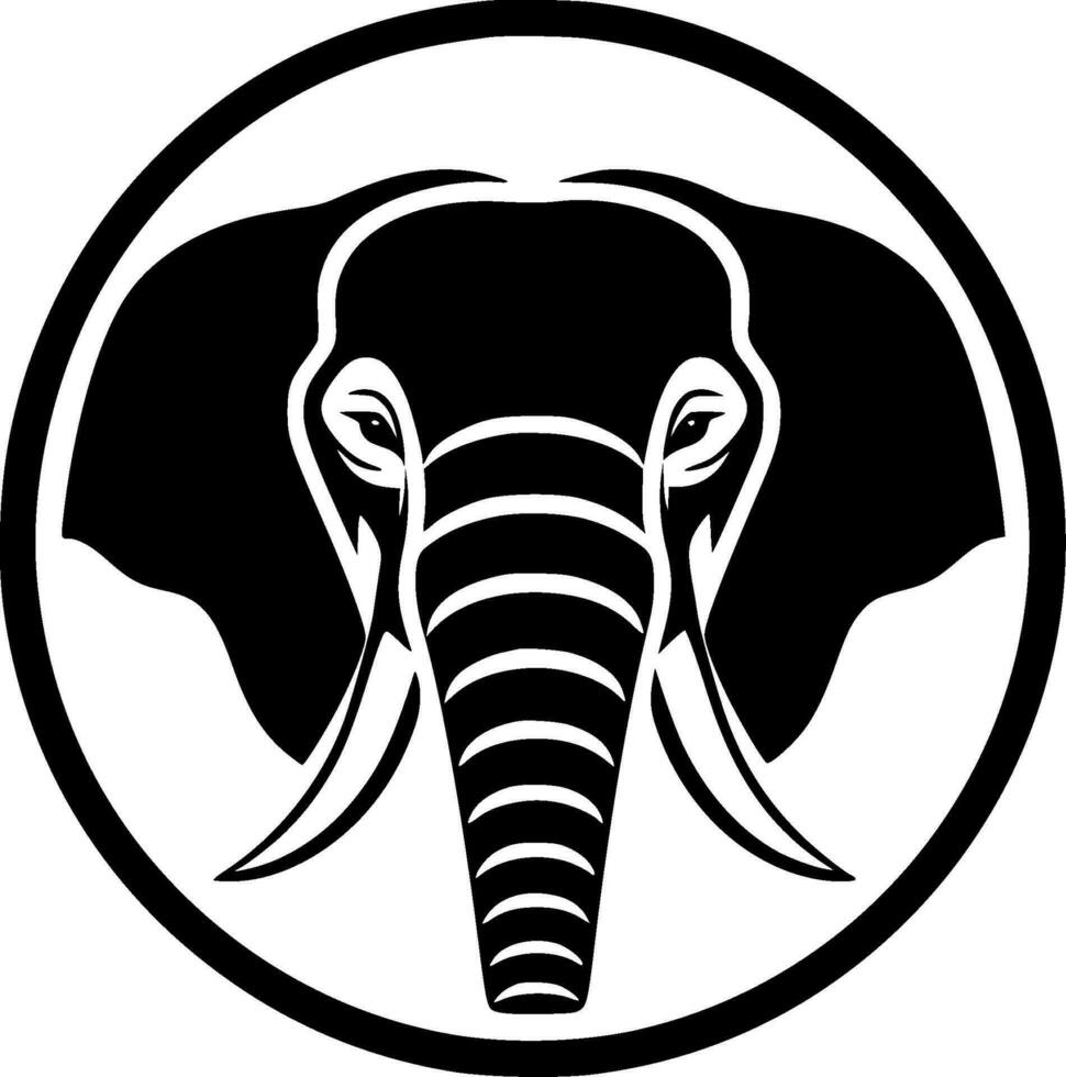 Elephant, Minimalist and Simple Silhouette - Vector illustration