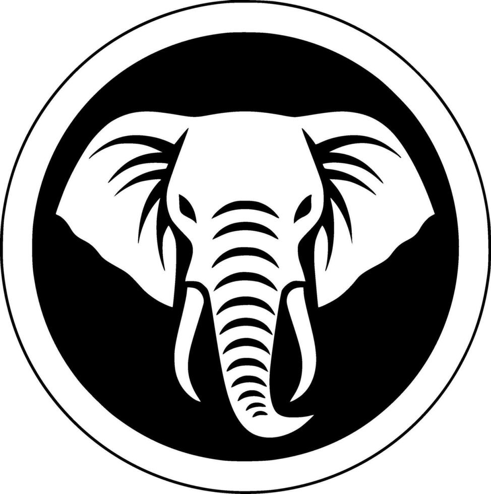 Elephant, Minimalist and Simple Silhouette - Vector illustration