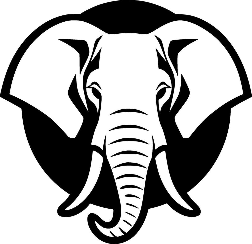 Elephant, Minimalist and Simple Silhouette - Vector illustration