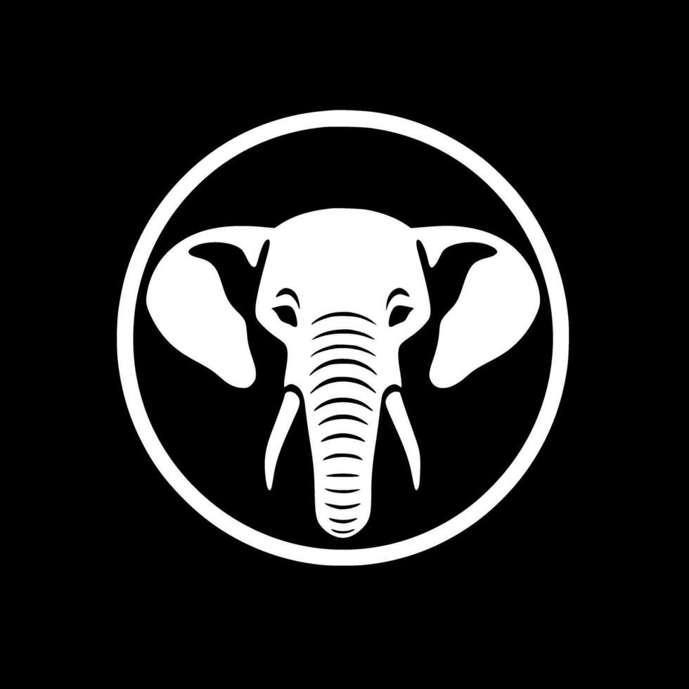 Elephant, Minimalist and Simple Silhouette - Vector illustration